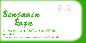 benjamin roza business card